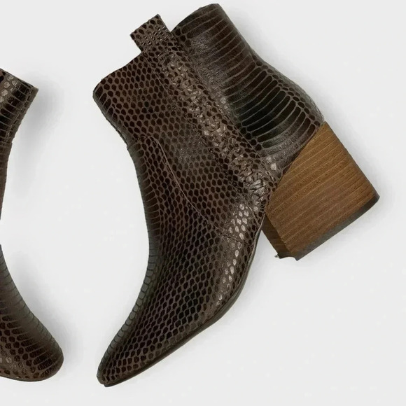 Korks Leyland Ankle Boot Snake Print Leather Womans Size 8 M - Picture 4 of 9